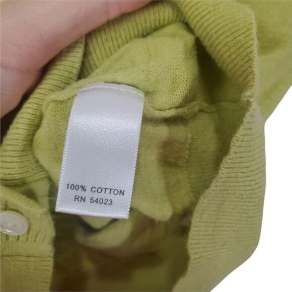 Banana Republic Green Cardigan Sweater V-Neck Short Sleeve - Picture 6 of 7